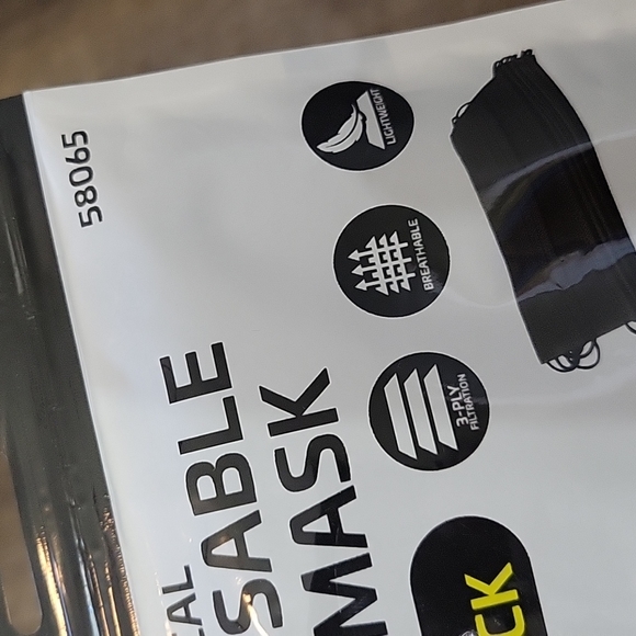 10PK Non- Medical Black Face Masks - Picture 2 of 4